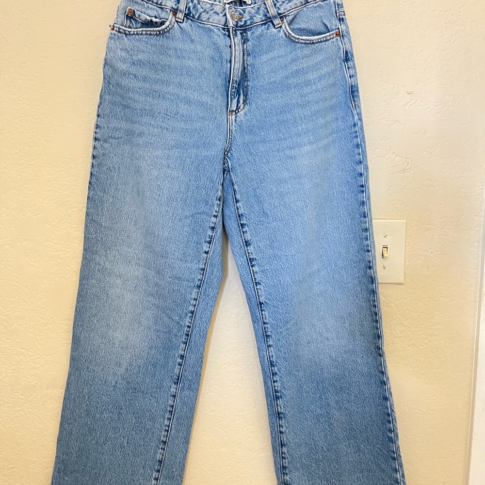 Garage Light Blue Straight Leg Jeans